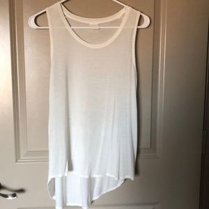 Tresics basic asymmetrical white tank NWOT